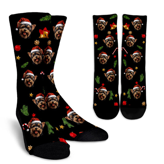 Yorkshire Terrier (Yorkie) Design Socks - Christmas / Holidays 2023
