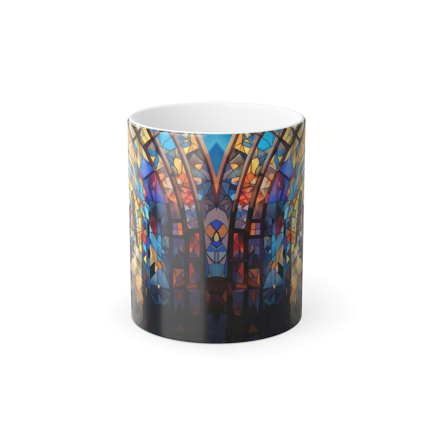 Akta Stained Glass Design Magic Heat Activated Mug