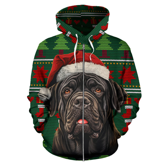 Mastiff All Over Print Zip-Up Hoodies - 2023 Christmas / Holiday Collection