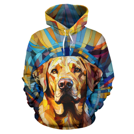 Labrador Stained Glass Design All Over Print Hoodies