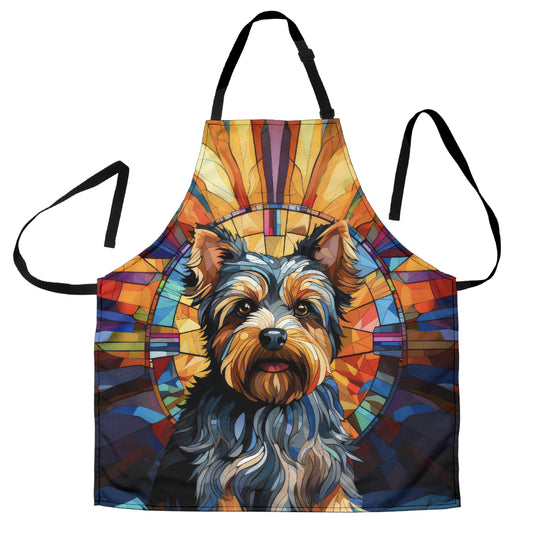 Yorkshire Terrier (Yorkie) Stained Glass Design Aprons