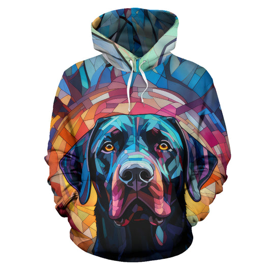Labrador Stained Glass Design All Over Print Hoodies