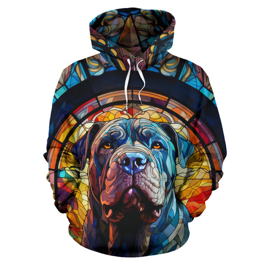 Shar Pei Stained Glass Design All Over Print Hoodies