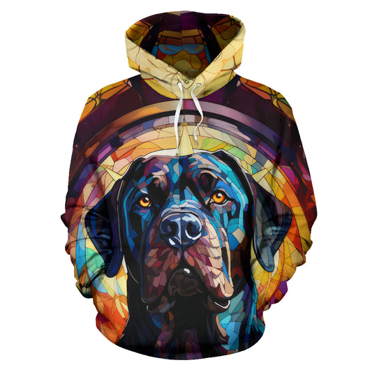 Mastiff Stained Glass Design All Over Print Hoodies