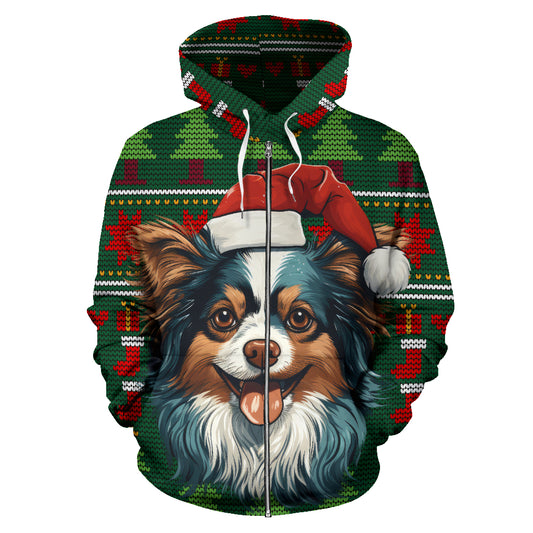 Papillon All Over Print Zip-Up Hoodies - 2023 Christmas / Holiday Collection