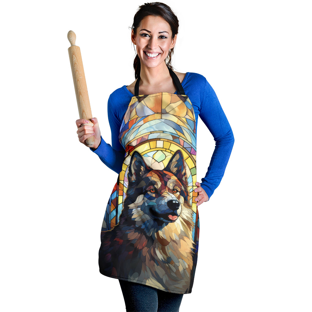 Akita Stained Glass Design Aprons