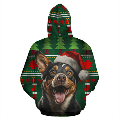 Australian Cattle Dog All Over Print Zip-Up Hoodies - 2023 Christmas / Holiday Collection