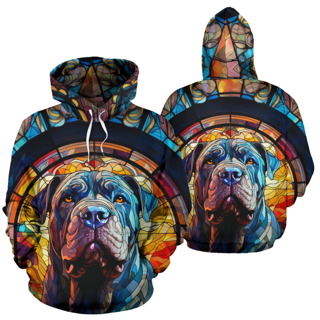 Shar Pei Stained Glass Design All Over Print Hoodies