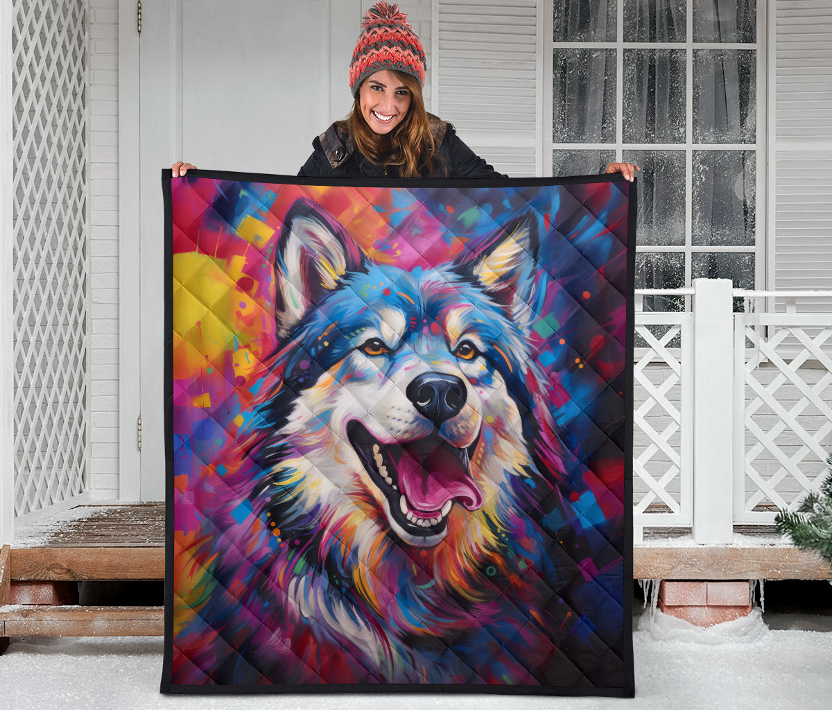 Alaskan Malamute Design Handcrafted Quilt - Inspired 2023 Collection