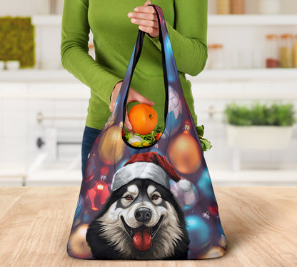 Alaskan Malamute Design 3 Pack Grocery Bags - 2023 Christmas / Holiday Collection