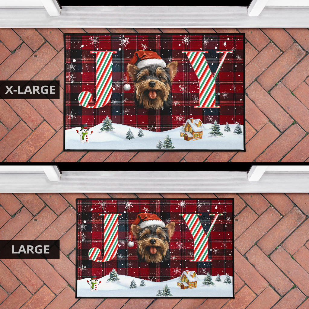 Yorkshire Terrier (Yorkie) Design Holidays / Christmas 2023 Collection Door Mats