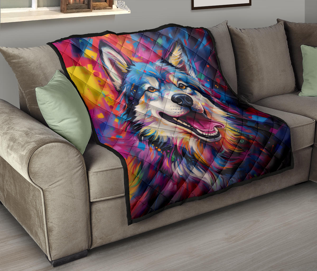 Alaskan Malamute Design Handcrafted Quilt - Inspired 2023 Collection