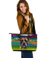 Boxer Design Large Leather Tote Bag - Inspired Collection