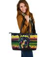 Rottweiler Design Large Leather Tote Bag - Inspired Collection