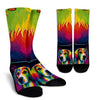 Beagle Design Socks With Colorful Background - Inspired Collection