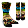 Akita Design Socks With Colorful Background - Inspired Collection