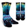 Newfoundland Dog (Newfie) Design Socks With Colorful Background - Inspired Collection