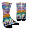 Poodle Design Socks With Colorful Background - Inspired Collection