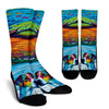 Jack Russell Terrier Design Socks With Colorful Background - Inspired Collection