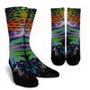 Weimaraner Design Socks With Colorful Background - Inspired Collection