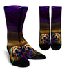 Golden Retriever Design Socks With Colorful Background - Inspired Collection