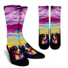 Australian Shepherd Design Socks With Colorful Background - Inspired Collection