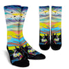 Husky Design Socks With Colorful Background - Inspired Collection