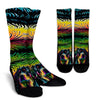 Rottweiler Design Socks With Colorful Background - Inspired Collection