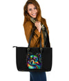 Pomeranian Design Large Leather Tote Bag - Inspired Collection