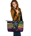 Scottish Terrier Design Large Leather Tote Bag - Inspired Collection
