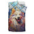 Samoyed Stained Glass Design Bedding Set With Duvet | Comforter Cover Plus Two Pillow Cases