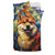 Shiba Inu Stained Glass Design Bedding Set With Duvet | Comforter Cover Plus Two Pillow Cases