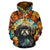 Pekingese Stained Glass Design All Over Print Hoodies