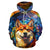 Shiba Inu Stained Glass Design All Over Print Hoodies