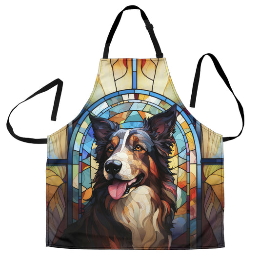 Collie Shepherd Stained Glass Design Aprons