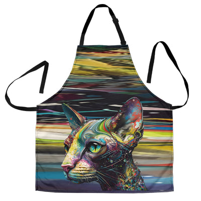 Cat Design Colorful Background Aprons - Inspired Collection