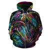 Bulldog Design All Over Print Colorful Background Zip-Up Hoodies - Inspired Collection