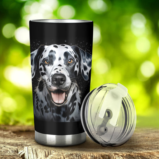 Dalmatian Watercolor Paint Design Double Walled Vacuum Insulated Tumblers
