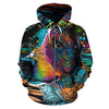 Jack Russell Terrier Design All Over Print Colorful Background Zip-Up Hoodies - Inspired Collection