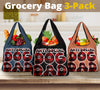 Anti Social Dog Dad Flannel Design 3 Pack Grocery Bags - Mom and Dad Collection