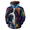 Saint Bernard Design All Over Print Colorful Background Zip-Up Hoodies - Inspired Collection