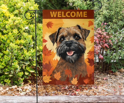 Border Terrier Design Garden and House Flags - 2023 Fall Collection