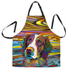 Brittany Spaniel Design Colorful Background Aprons - Inspired Collection