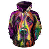Irish Setter Design All Over Print Colorful Background Zip-Up Hoodies - Inspired Collection
