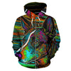 Basenji Design All Over Print Colorful Background Zip-Up Hoodies - Inspired Collection