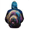 Labradoodle Design All Over Print Colorful Background Zip-Up Hoodies - Inspired Collection
