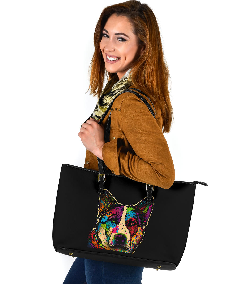 Akita Design Large Leather Tote Bag - Inspired Collection