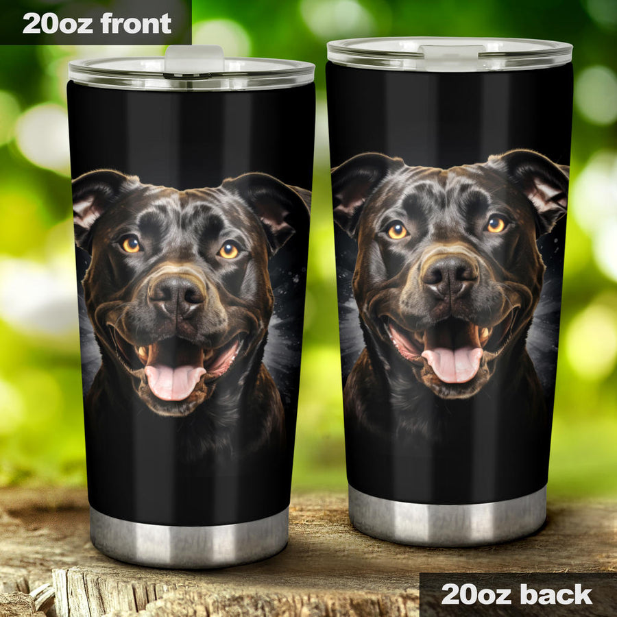 Staffordshire Bull Terrier (Staffie) Watercolor Paint Design Double Walled Vacuum Insulated Tumblers