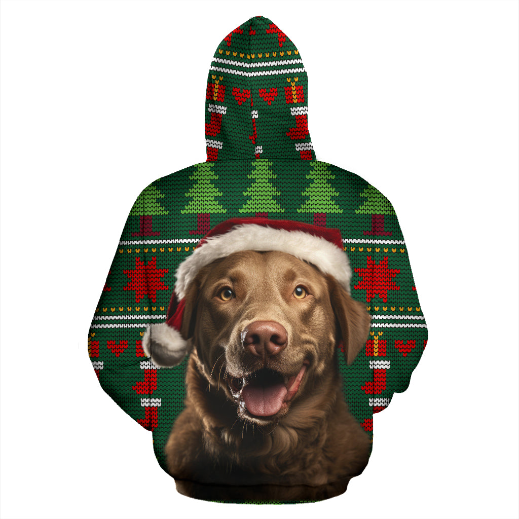 Chesapeake Bay Retriever All Over Print Zip-Up Hoodies - 2023 Christmas / Holiday Collection