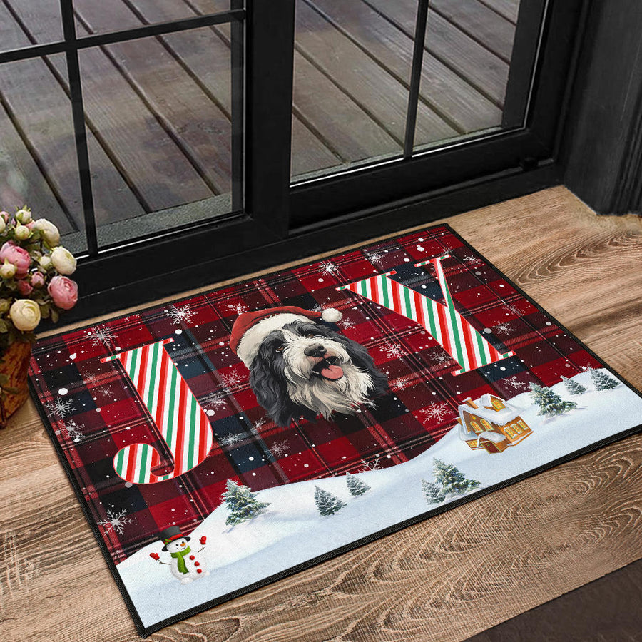 Old English Sheepdog Design Holidays / Christmas 2023 Collection Door Mats